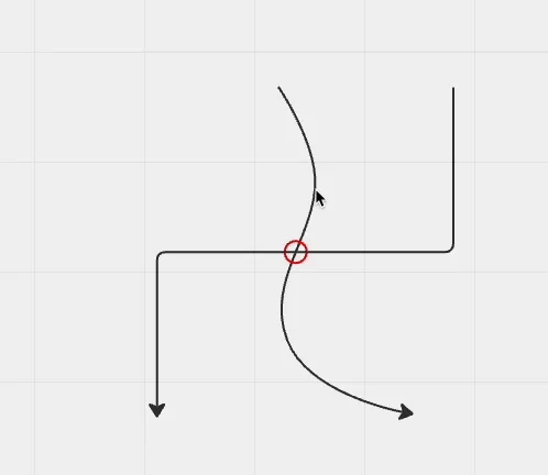 Intersections updating with Bezier lines